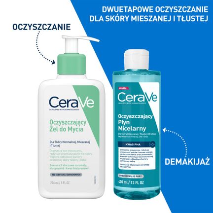CeraVe, oczyszczający płyn micelarny, 400 ml - PŁYN MICELARNY