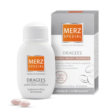 Merz Spezial, skóra, włosy, paznokcie, 60 drażetek