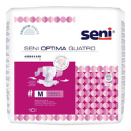 Pieluchomajtki z regulowanym pasem biodrowym Seni Optima Quatro M, 10 sztuk