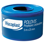 Viscoplast Polovis, jedwabny przylepiec, 25 mm x 5 m