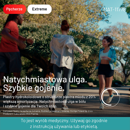 Compeed, plastry na pęcherze na piętach, dla osób aktywnych, 5 sztuk  - WYRÓB MEDYCZNY