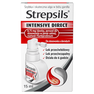 Strepsils Intensive Direct, na ostry ból gardła, aerozol, 15 ml