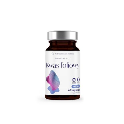 Nutrition Health, Kwas foliowy, 400 mg, 60 kapsułek - zdjęcie produktu
