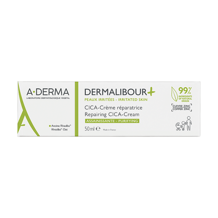 A-derma Dermalibour+ CICA, krem regenerujący, 50 ml - zdjęcie produktu