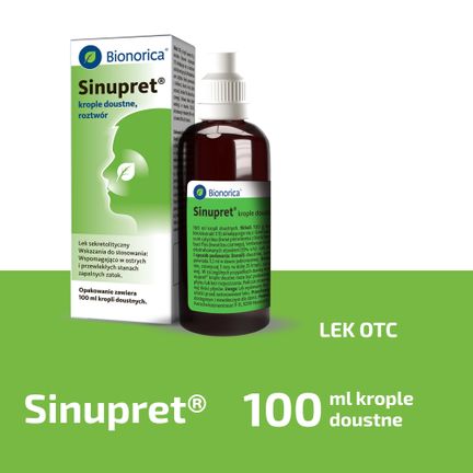 Sinupret, krople, 100 ml - PRODUKT LECZNICZY NIEREFUNDOWANY OTC