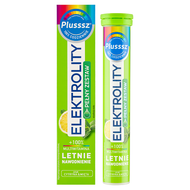 Plusssz Elektrolity 100% Elektro Complex Cytryna & Mięta, 24 tabletek musujących