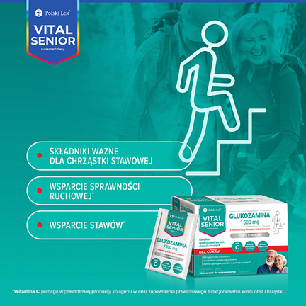 Vital Senior Glukozamina 1500, 30 saszetek - Senior