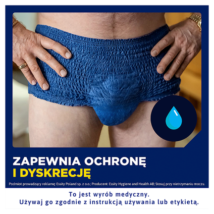 Majtki chłonne Tena Men Pants Plus, rozmiar L, 8 sztuk - cena