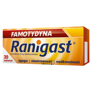 Famotydyna Ranigast 20 mg, 20 tabletek