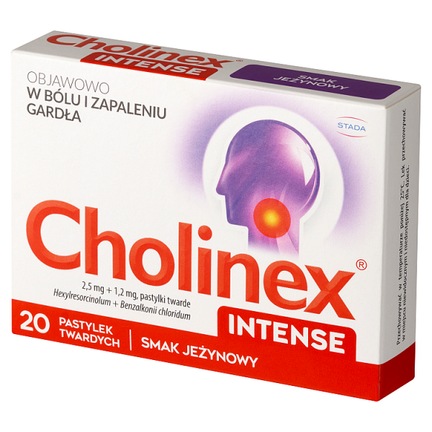 Cholinex Intense 2,5 mg + 1,2 mg, 20 tabletek do ssania - 5909990419944