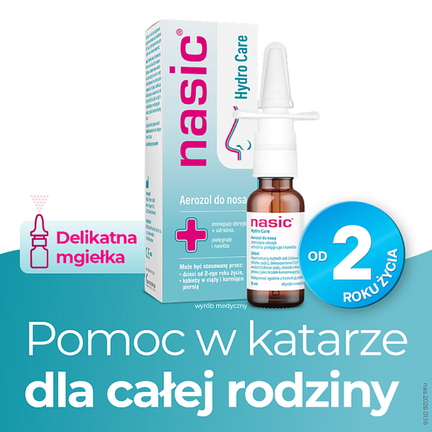 Nasic Hydro Care, aerozol do nosa, 15 ml - 4251778110422