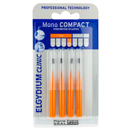 Elgydium Mono Compact 3, szczoteczki międzyzębowe, pomarańczowe, 4 sztuki