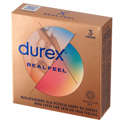 Prezerwatywy Durex Real Feel, 3 sztuki - WYRÓB MEDYCZNY