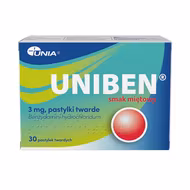 Uniben 3 mg, smak miętowy, 30 pastylek twardych