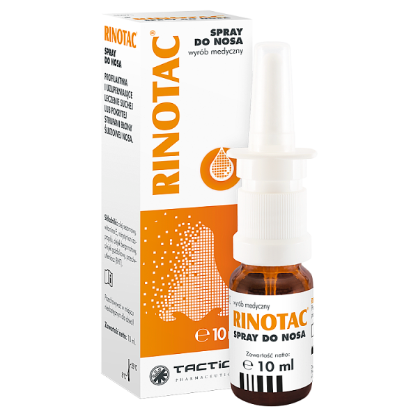 Rinotac, spray do nosa – nawilżenie i regeneracja błony śluzowej nosa, 10 ml