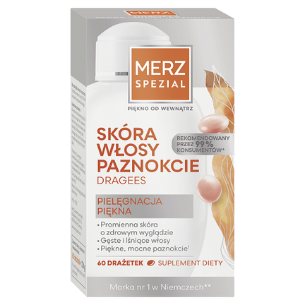 Merz Spezial Dragees, skóra, włosy, paznokcie, 60 drażetek - SUPLEMENT DIETY