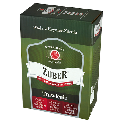 Woda lecznicza Zuber, 3 l - ŚRODEK SPOŻYWCZY OGÓLNEGO STOSOWANIA