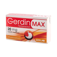 Gerdin Max 20 mg, 14 tabletek dojelitowych