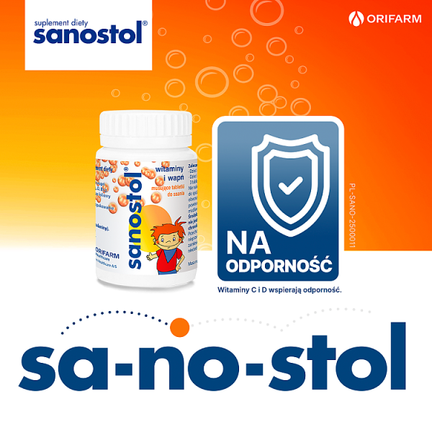 Sanostol, 30 musujących tabletek do ssania - SUPLEMENT DIETY