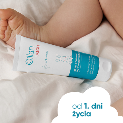 Oillan Baby Krem ochronny do twarzy i ciała, 75 ml - Suchość