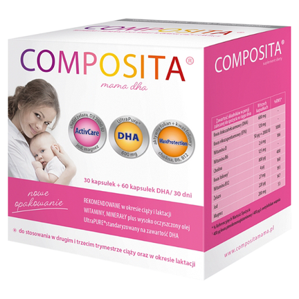 Composita Mama DHA, 90 kapsułek - SUPLEMENT DIETY