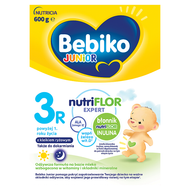 Bebiko Junior 3R, odżywcza formuła na bazie mleka dla dzieci powyżej 1. roku życia, 600 g