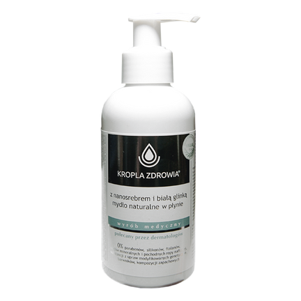 Kropla Zdrowia, mydło naturalne z nanosrebrem i białą glinką, 150 ml - zdjęcie produktu