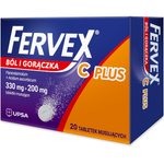 Fervex ból i gorączka C Plus, 20 tabletek musujących