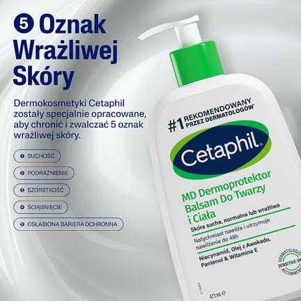 Cetaphil MD Dermoprotektor, balsam do twarzy i ciała, 473 ml