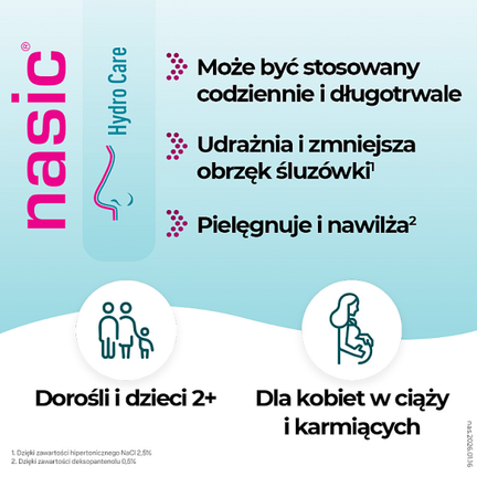Nasic Hydro Care, aerozol do nosa, 15 ml - AEROZOL
