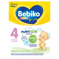 Bebiko Junior 4, odżywcza formuła na bazie mleka dla dzieci powyżej 2. roku życia, 600 g