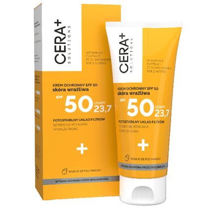 SYNOPTIS PHARMA CERA+ krem ochronny SPF50 skóra wrażliwa, 50 ml — Składniki i ocena