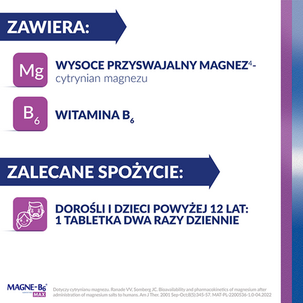 Magne-B6 Max, 50 tabletek powlekanych - SANOFI-AVENTIS