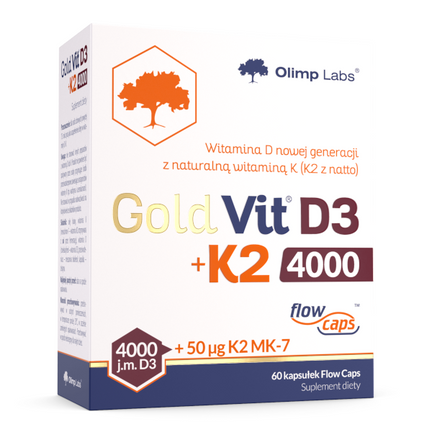 Olimp Labs Gold-Vit D3 + K2 4000, 60 kapsułek - zdjęcie produktu