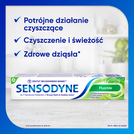 Pasta Sensodyne Fluoride, 75 ml - Dorosły, Dziecko