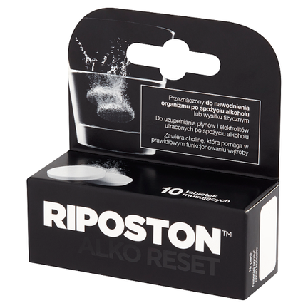 Riposton, 10 tabletek musujących - ŚRODEK SPOŻYWCZY OGÓLNEGO STOSOWANIA