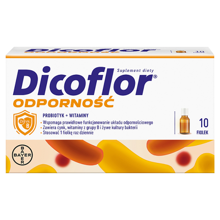Dicoflor Odporność, płyn, 10 fiolek po 10 ml - zdjęcie produktu