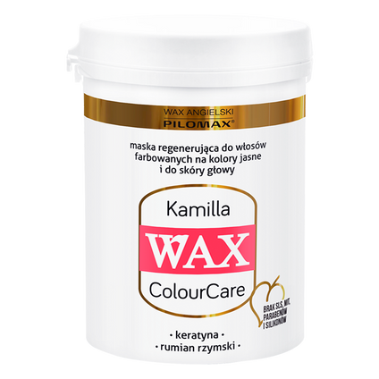 PILOMAX Pilomax, maska do włosów jasnych farbowanych Wax ColourCare, 240 ml — Składniki i ocena