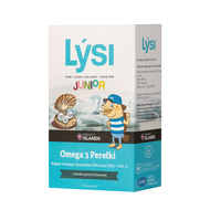 Lysi Junior Omega 3 Perełki o smaku gumy balonowej, 60 kapsułek