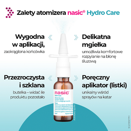 Nasic Hydro Care, aerozol do nosa, 15 ml