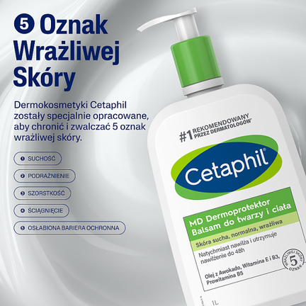 Cetaphil MD Dermoprotektor, balsam do twarzy i ciała, 1000 ml
