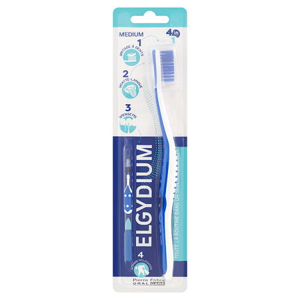 Elgydium 4w1 MEDIUM Wielofunkcyjna szczoteczka do zębów - zdjęcie produktu
