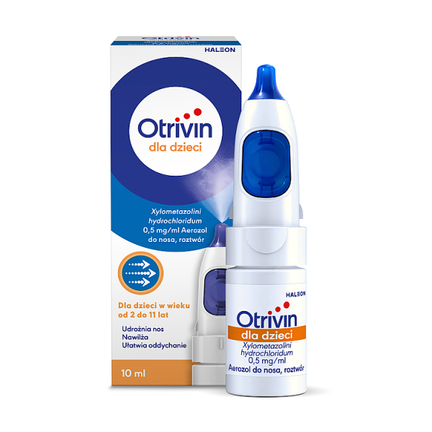 Otrivin dla dzieci 0,5 mg/ml, aerozol do nosa, 10 ml - cena
