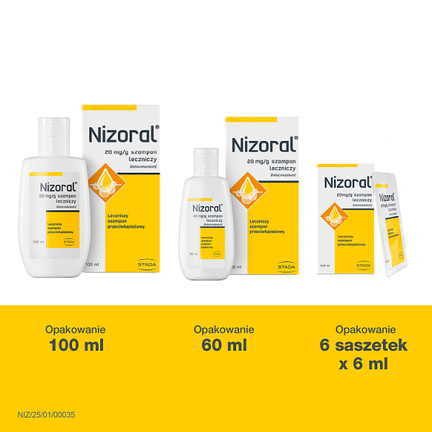 Nizoral, leczniczy szampon przeciwłupieżowy, 100 ml - Łupież