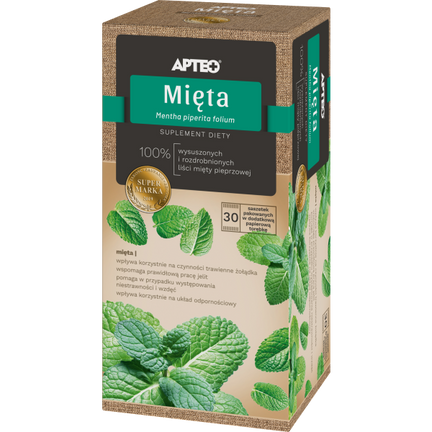 Mięta APTEO, 30 saszetek - zdjęcie produktu