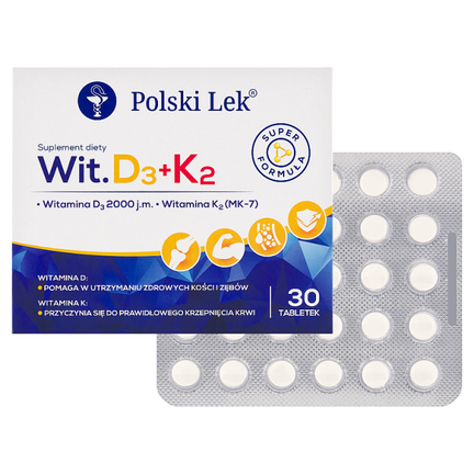 Sundovit D3 + K2, 30 tabletek - zdjęcie produktu