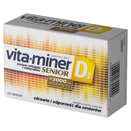 Vita-miner Senior D3, 60 tabletek - SUPLEMENT DIETY