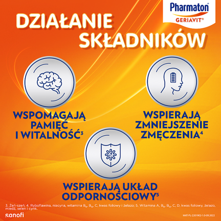 Pharmaton Geriavit, 100 tabletek - TABLETKI