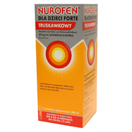 Nurofen dla dzieci Forte, smak truskawkowy, 100 ml (import równoległy Inpharm)