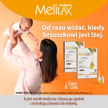 Melilax Pediatric, mikrowlewka doodbytnicza, 6 wlewek po 5 g - Układ pokarmowy